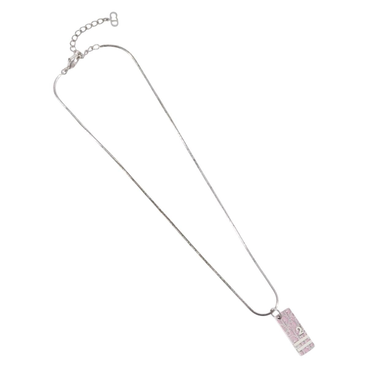 Christian Dior Necklace metal Silver Auth BA11470