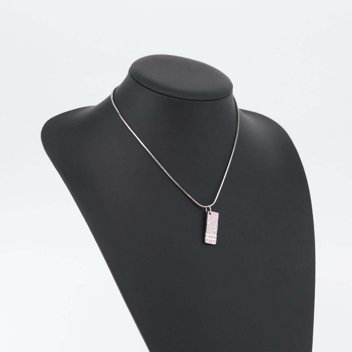 Christian Dior Necklace metal Silver Auth BA11470