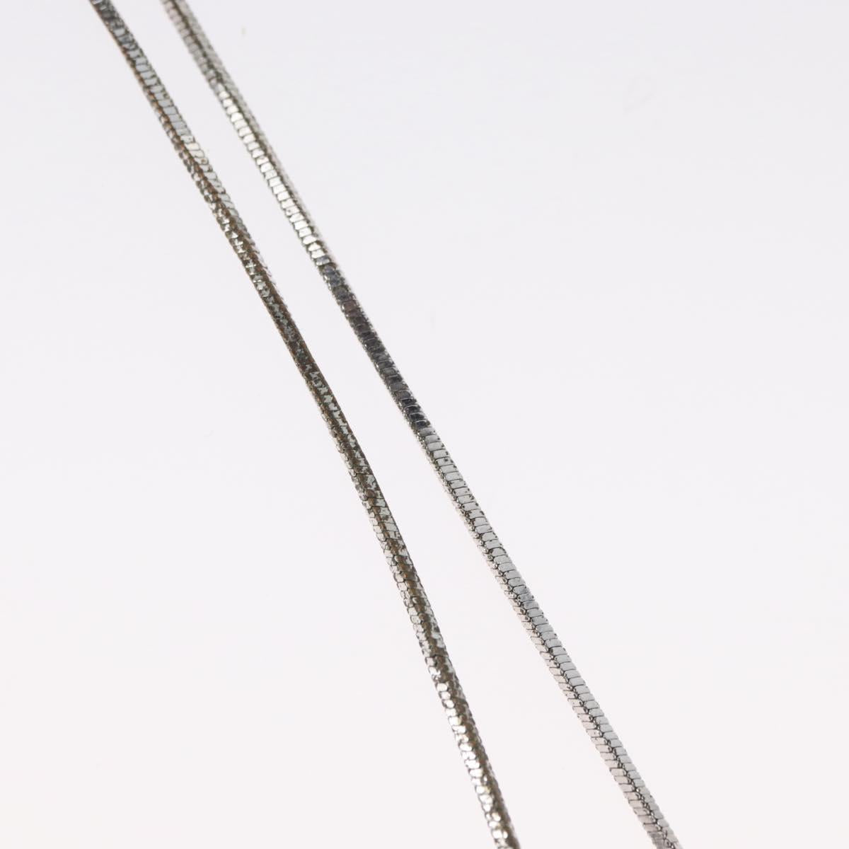 Christian Dior Necklace metal Silver Auth BA11470