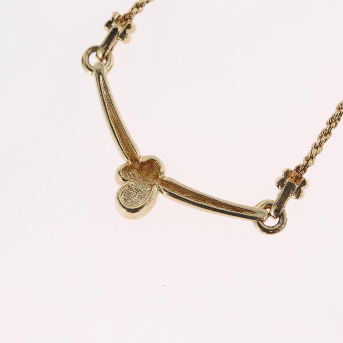 Christian Dior Necklace metal Gold Tone Auth BA11471A