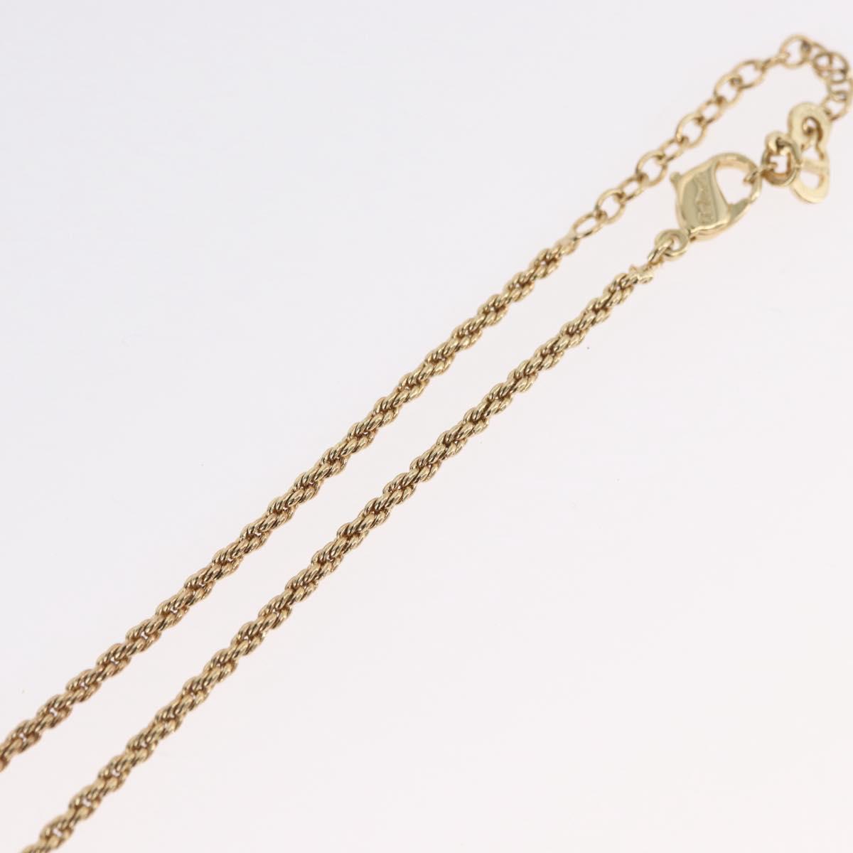 Christian Dior Necklace metal Gold Tone Auth BA11471A