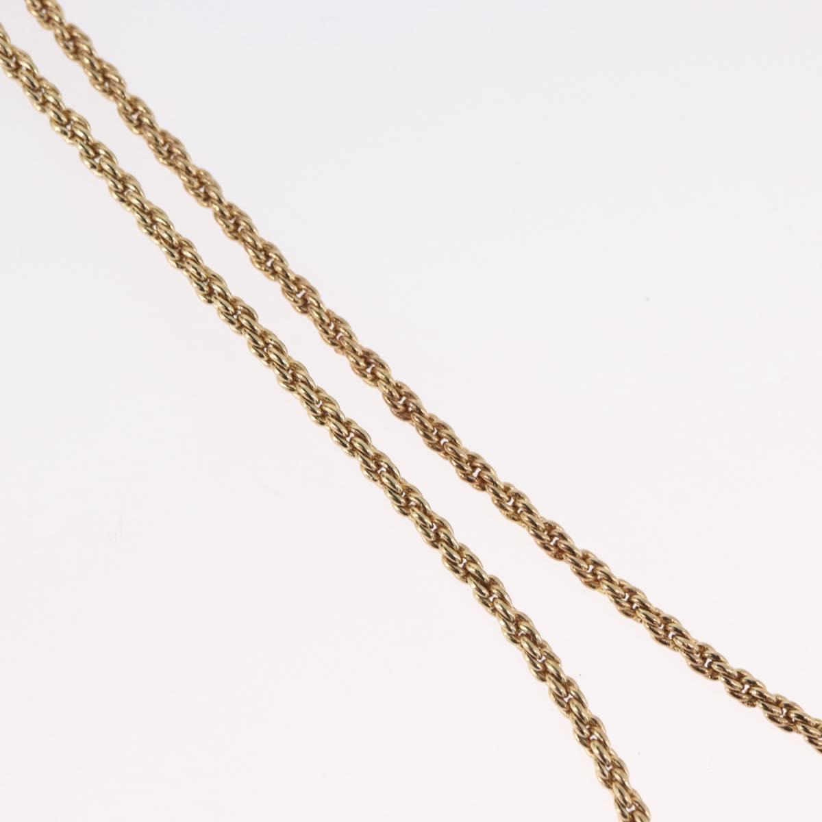 Christian Dior Necklace metal Gold Tone Auth BA11471A