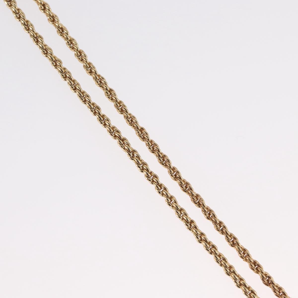 Christian Dior Necklace metal Gold Tone Auth BA11471A