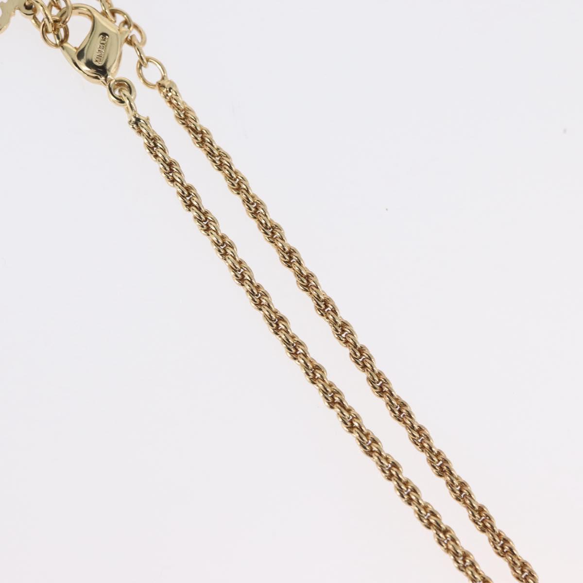 Christian Dior Necklace metal Gold Tone Auth BA11471A