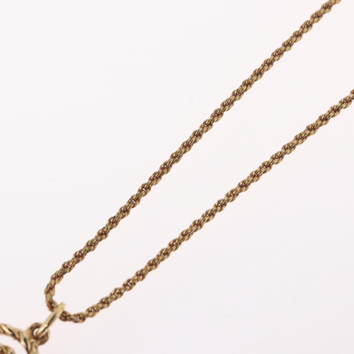 Christian Dior Necklace metal Gold Tone Auth BA11472