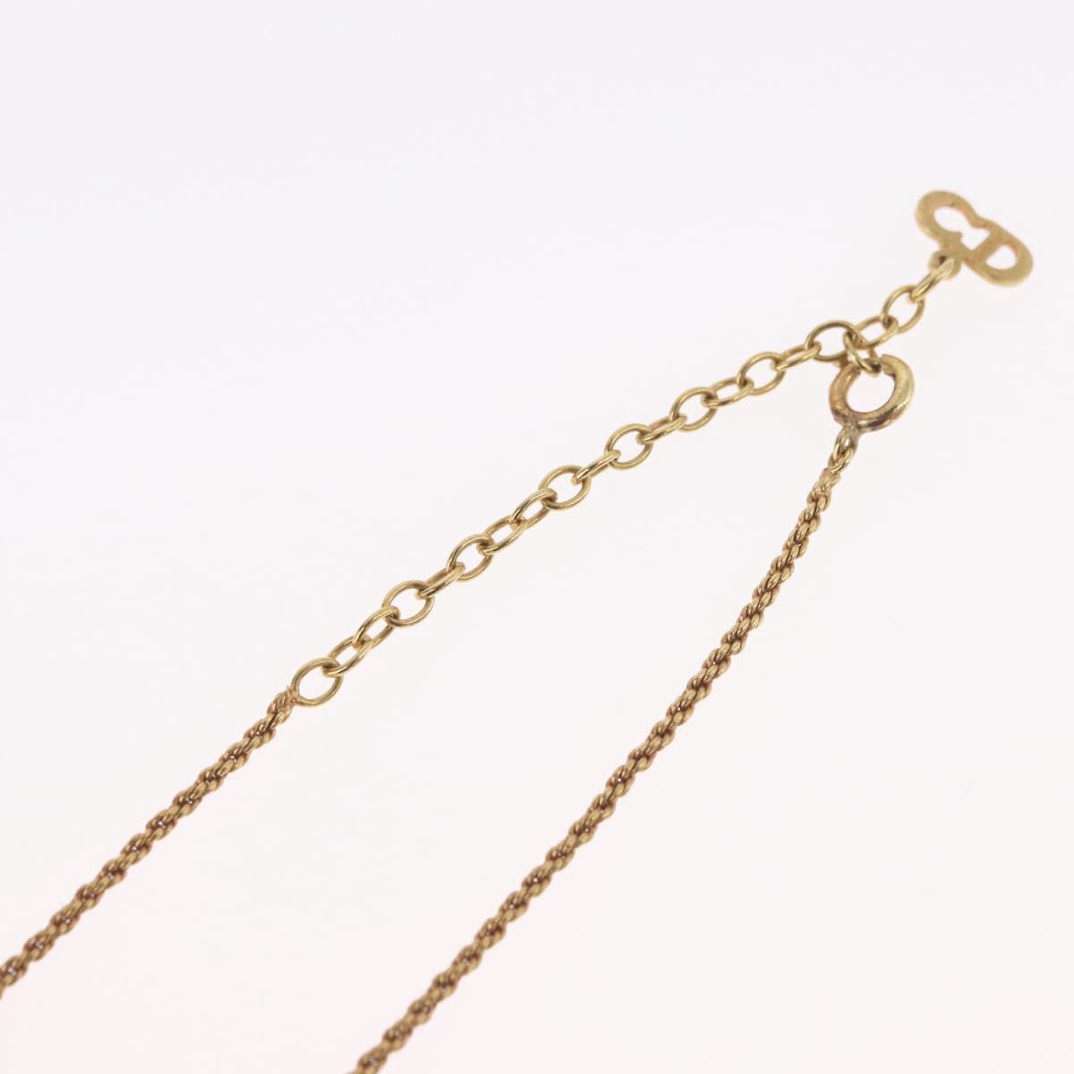 Christian Dior Necklace metal Gold Tone Auth BA11472