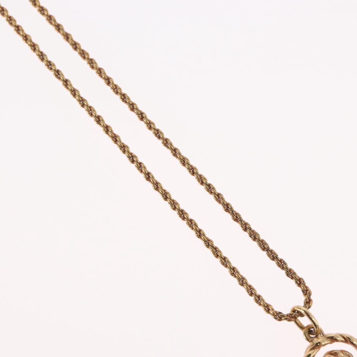 Christian Dior Necklace metal Gold Tone Auth BA11472