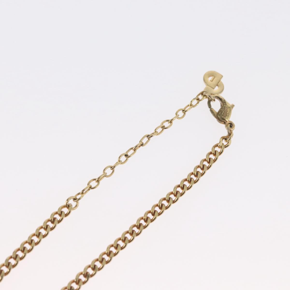 Christian Dior Necklace metal Gold Tone Auth BA11475