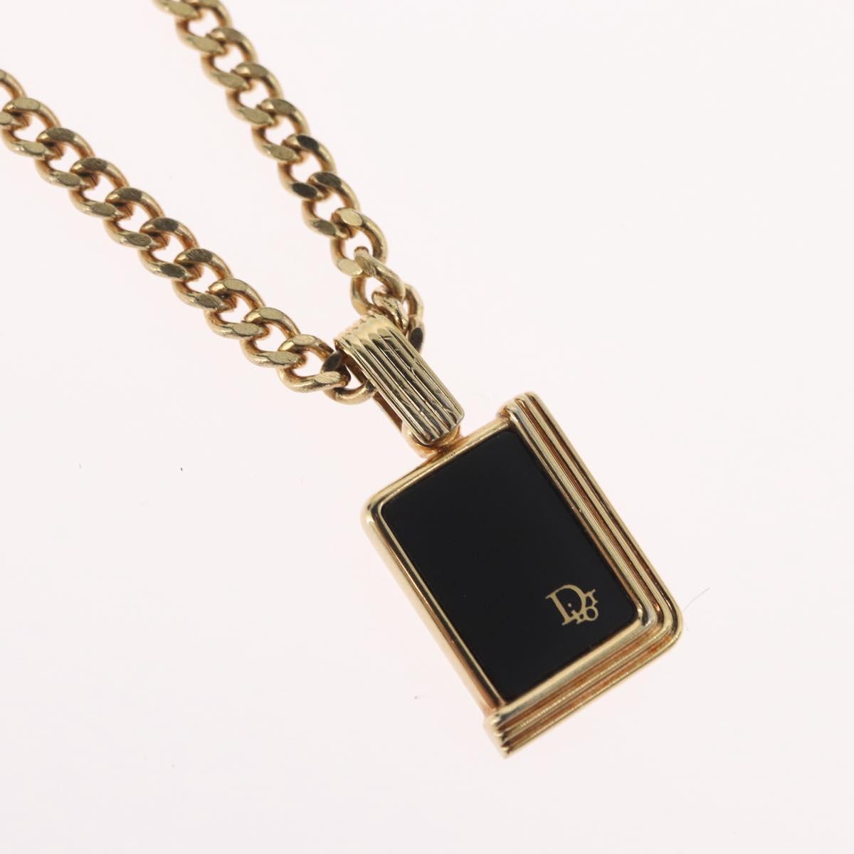 Christian Dior Necklace metal Gold Tone Auth BA11475