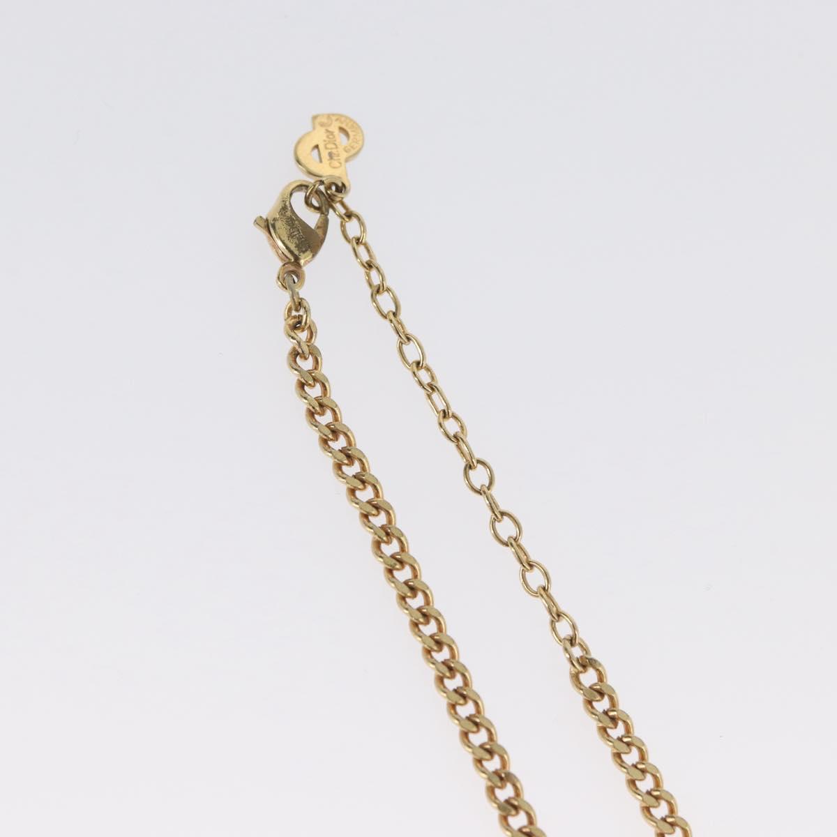Christian Dior Necklace metal Gold Tone Auth BA11475