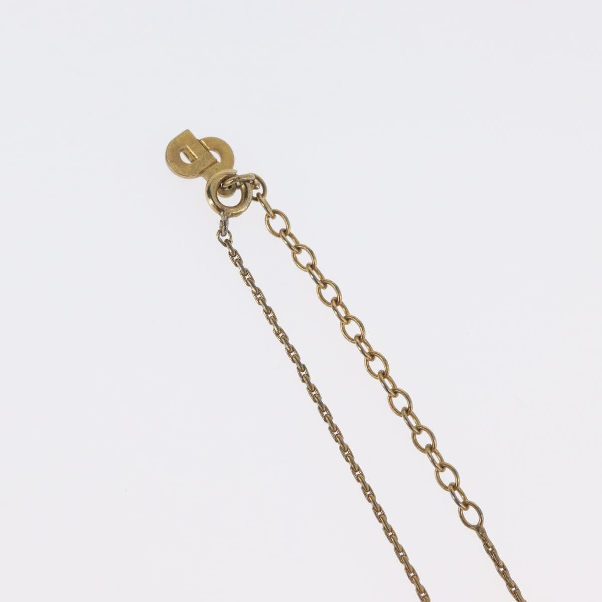 Christian Dior Necklace metal Gold Tone Auth BA11476