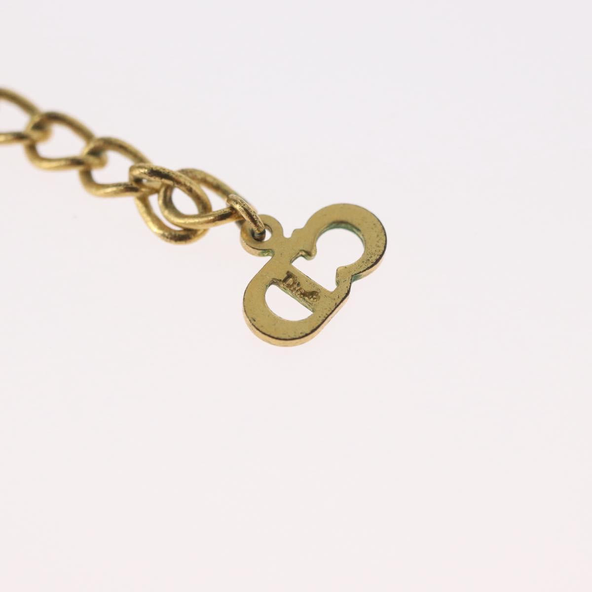 Christian Dior Necklace metal Gold Tone Auth BA11477