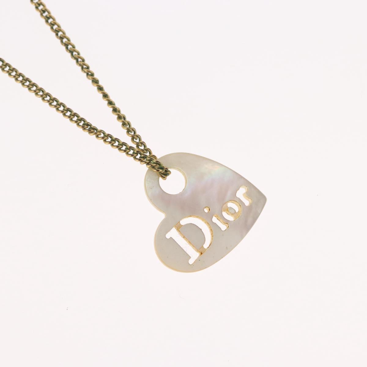 Christian Dior Necklace metal Gold Tone Auth BA11477