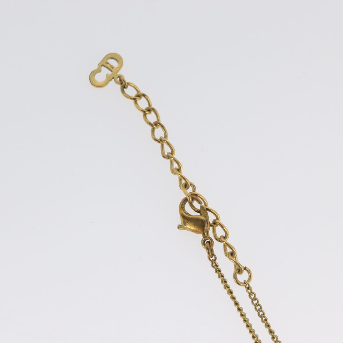 Christian Dior Necklace metal Gold Tone Auth BA11477