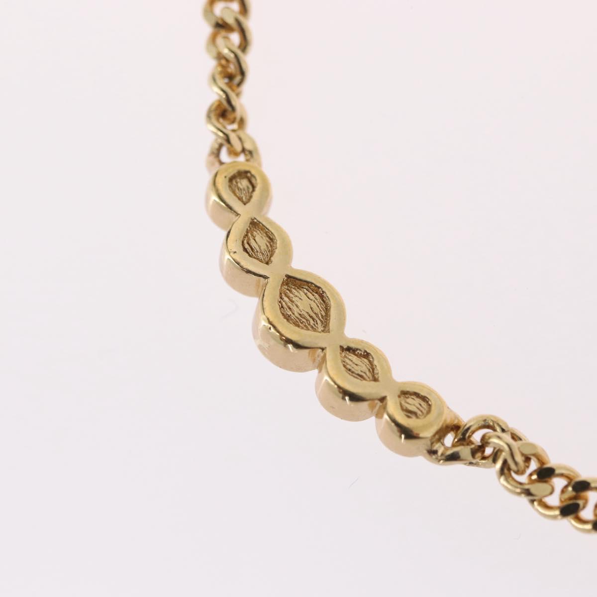 Christian Dior Necklace metal Gold Tone Auth BA11478