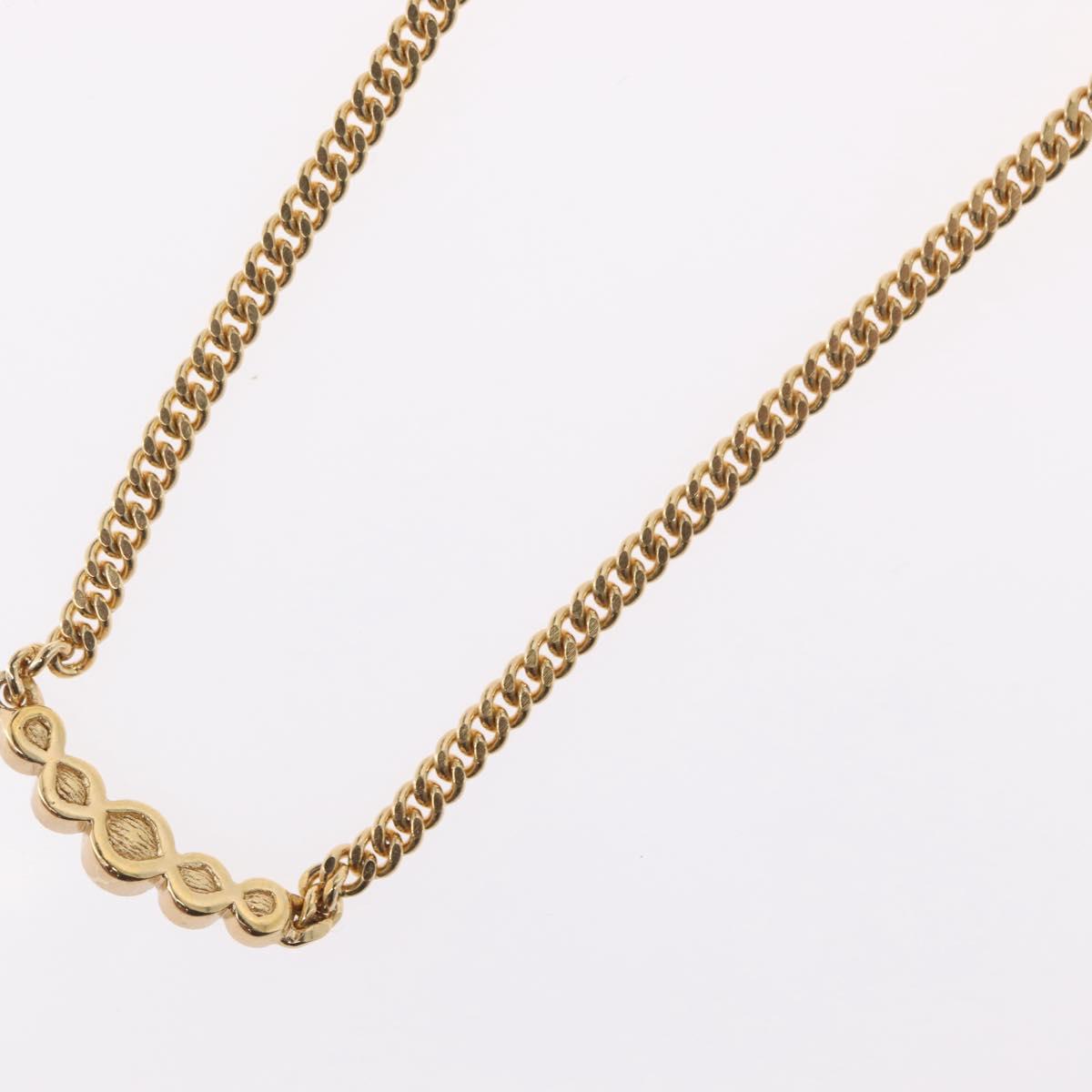 Christian Dior Necklace metal Gold Tone Auth BA11478