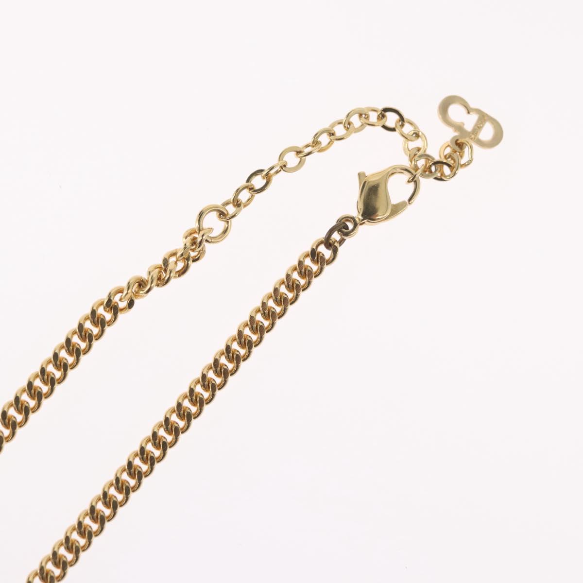 Christian Dior Necklace metal Gold Tone Auth BA11478