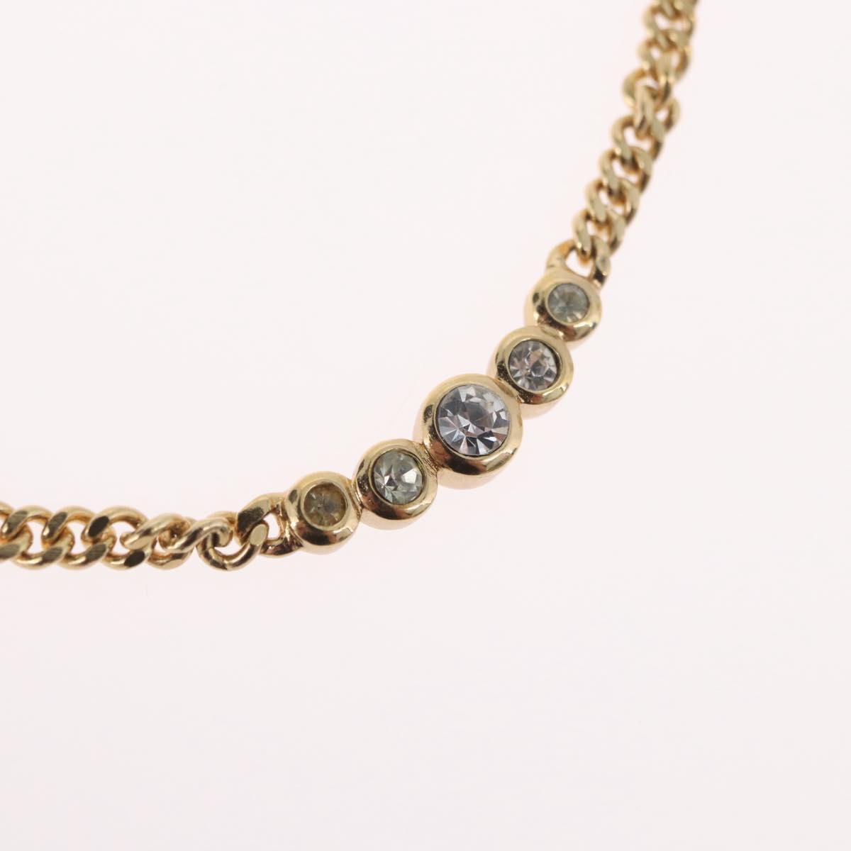 Christian Dior Necklace metal Gold Tone Auth BA11478