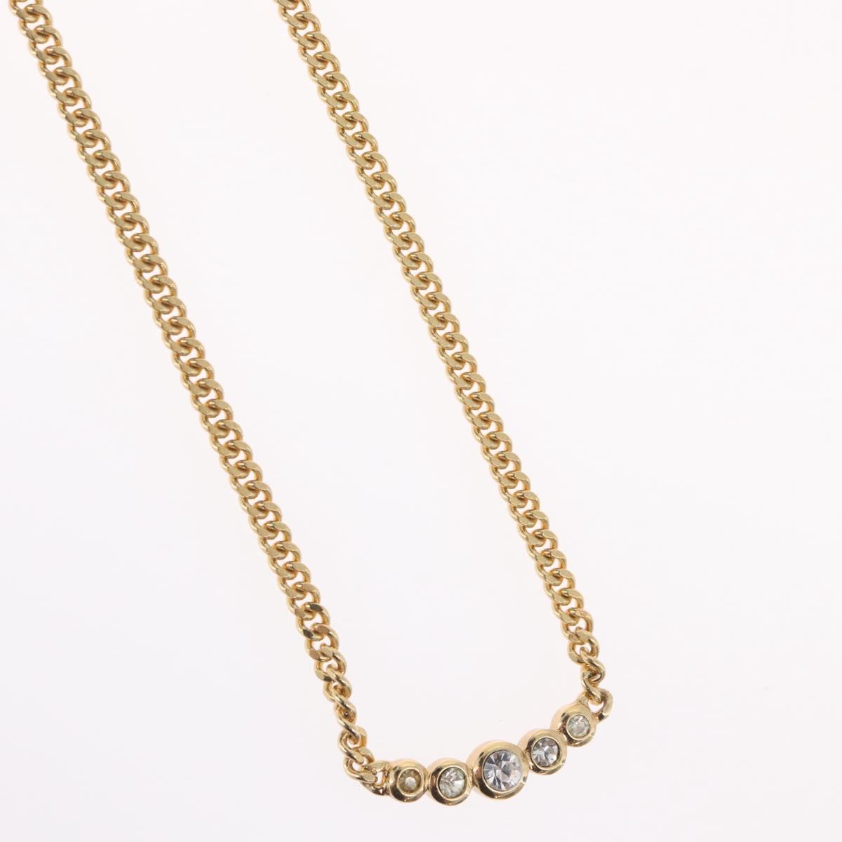 Christian Dior Necklace metal Gold Tone Auth BA11478