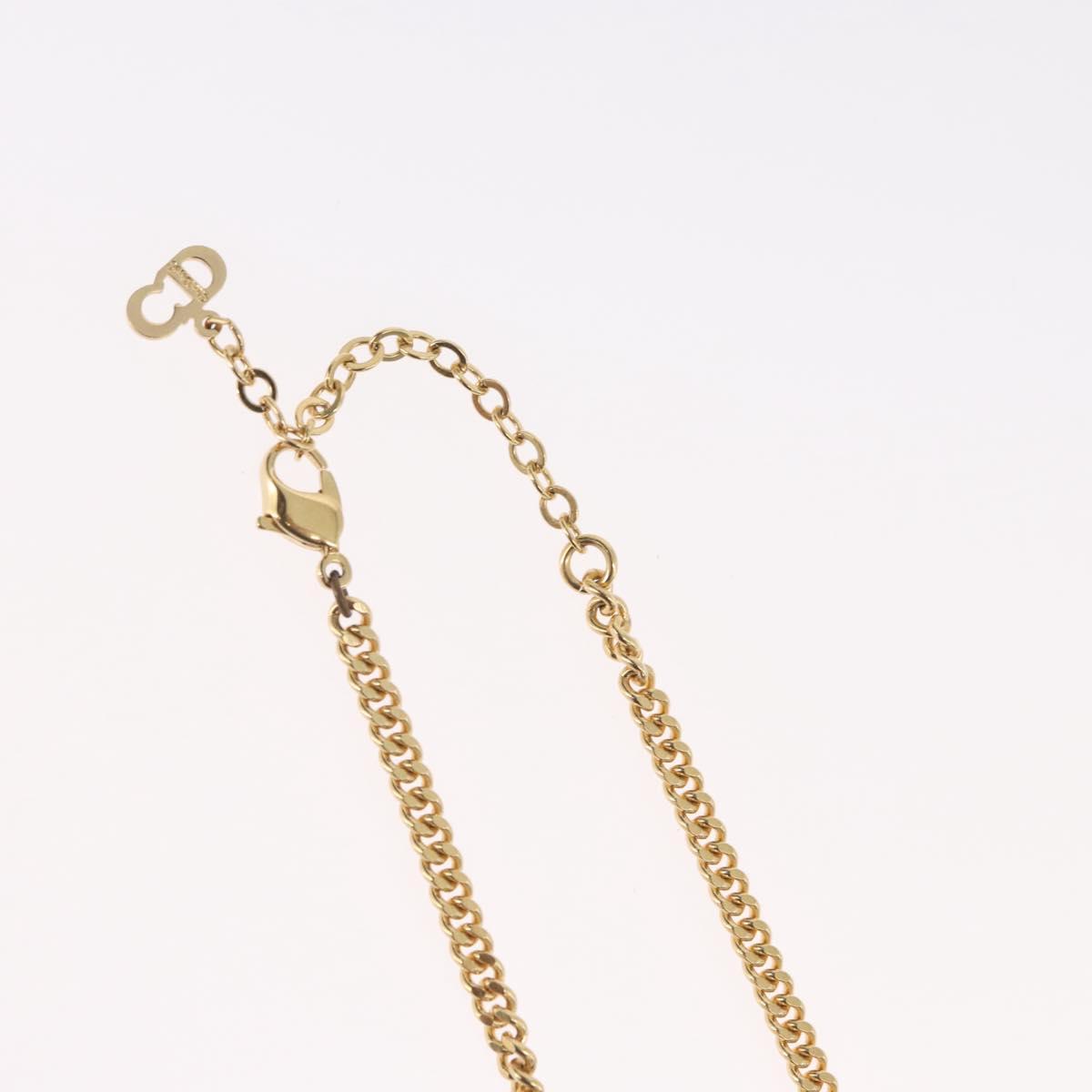 Christian Dior Necklace metal Gold Tone Auth BA11478