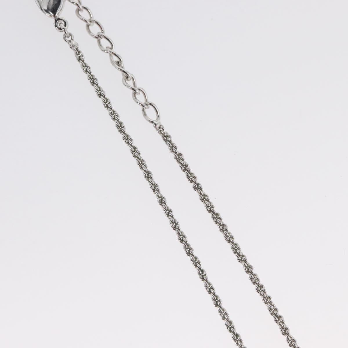 Christian Dior Necklace metal Silver Auth BA11479