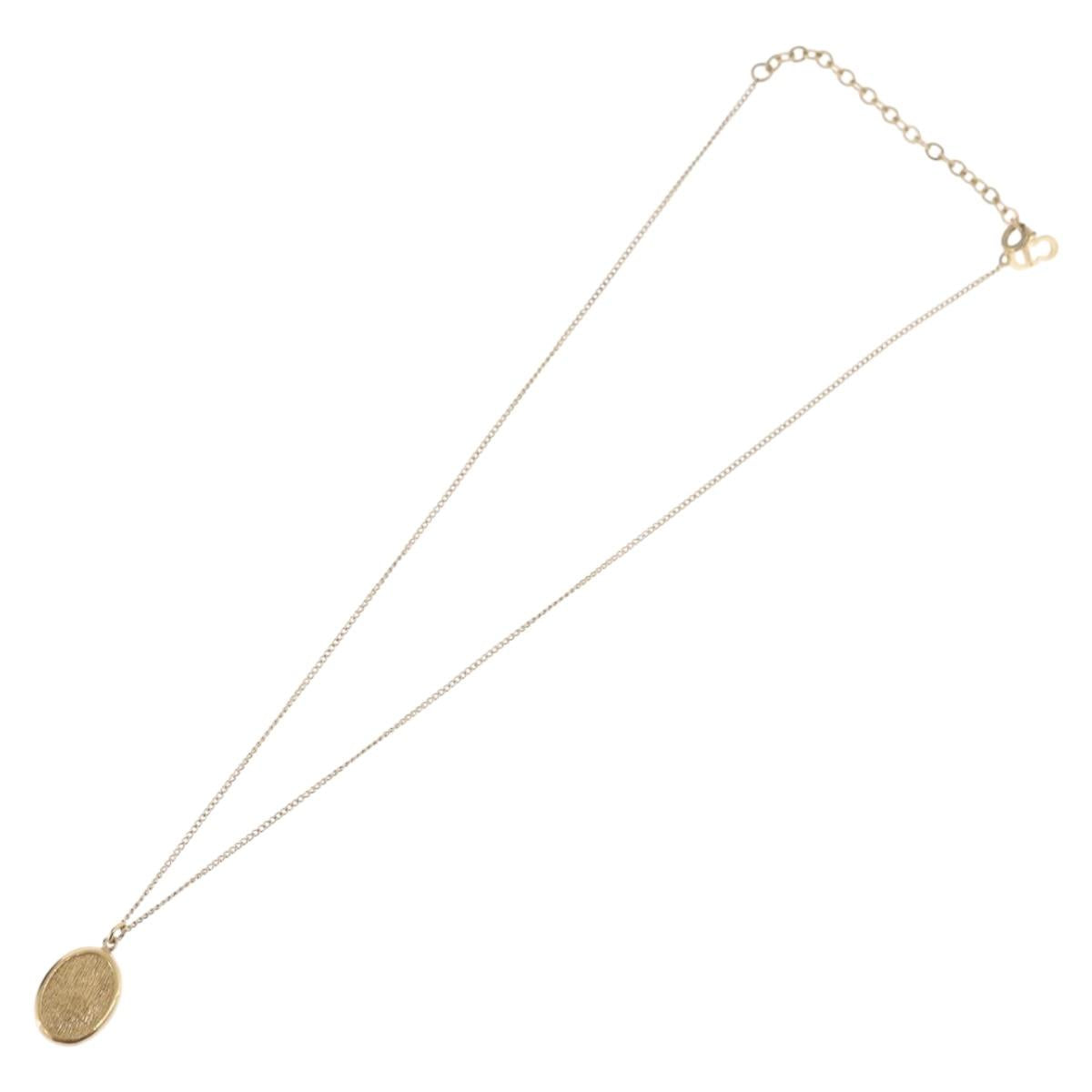 Christian Dior Necklace metal Gold Tone Auth BA11480