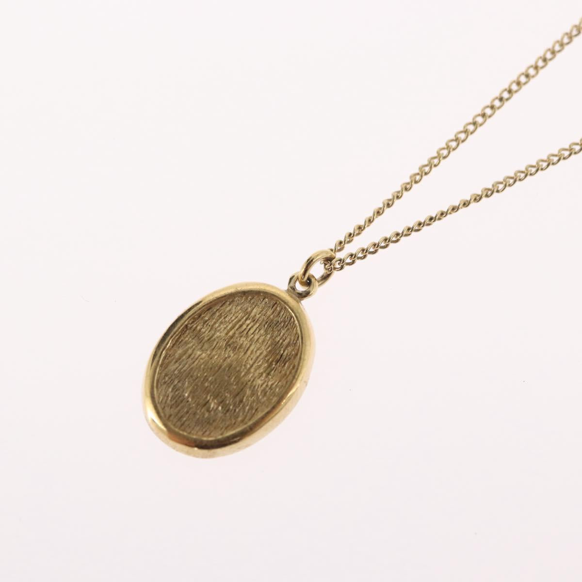 Christian Dior Necklace metal Gold Tone Auth BA11480