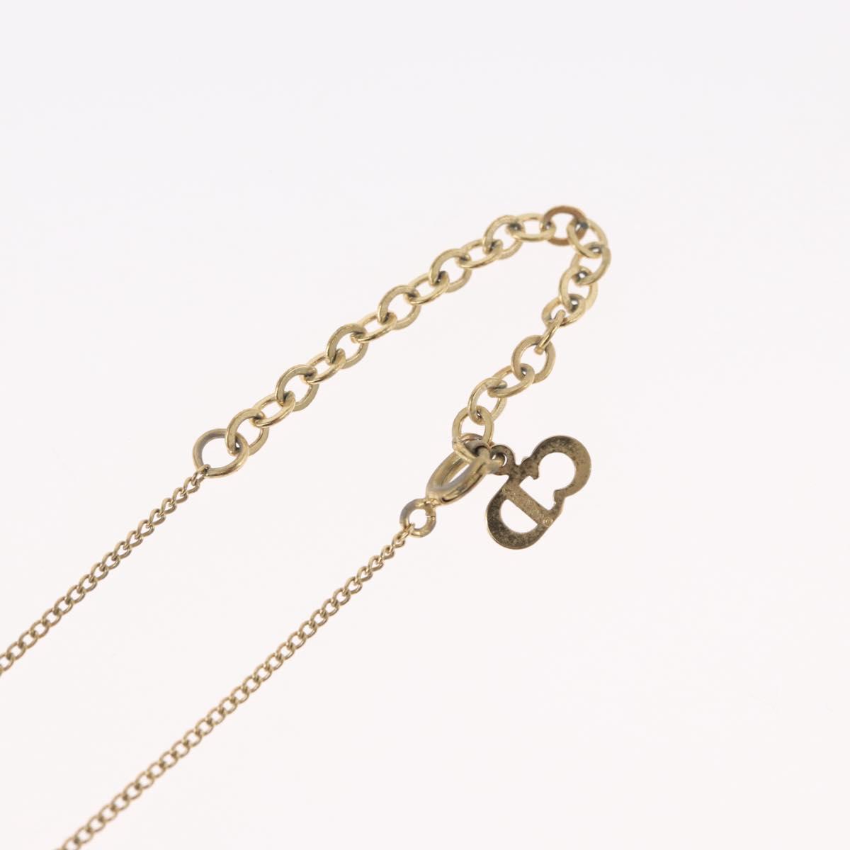 Christian Dior Necklace metal Gold Tone Auth BA11480