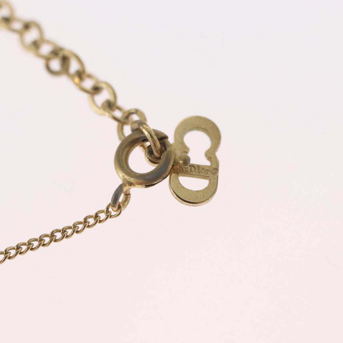 Christian Dior Necklace metal Gold Tone Auth BA11480
