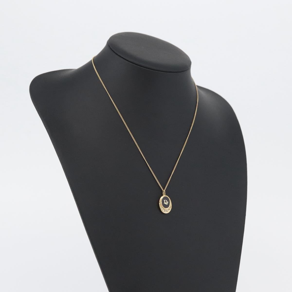 Christian Dior Necklace metal Gold Tone Auth BA11480