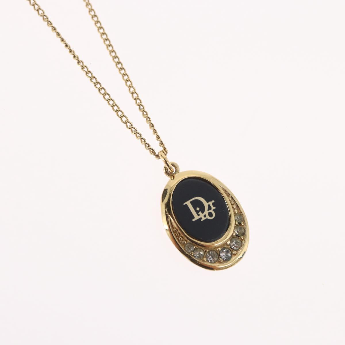 Christian Dior Necklace metal Gold Tone Auth BA11480
