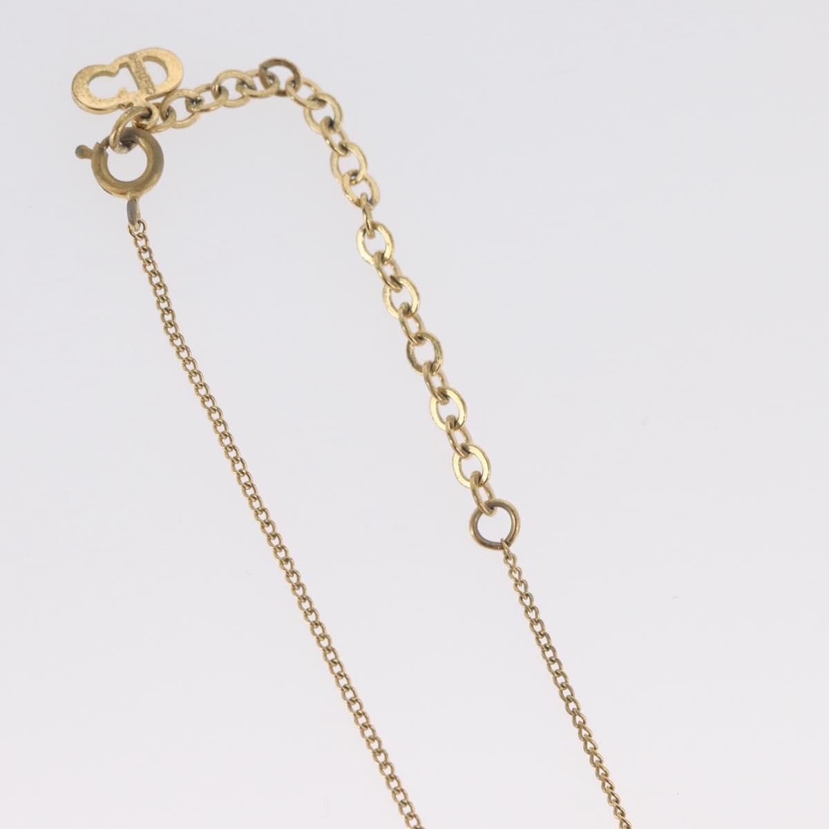 Christian Dior Necklace metal Gold Tone Auth BA11480