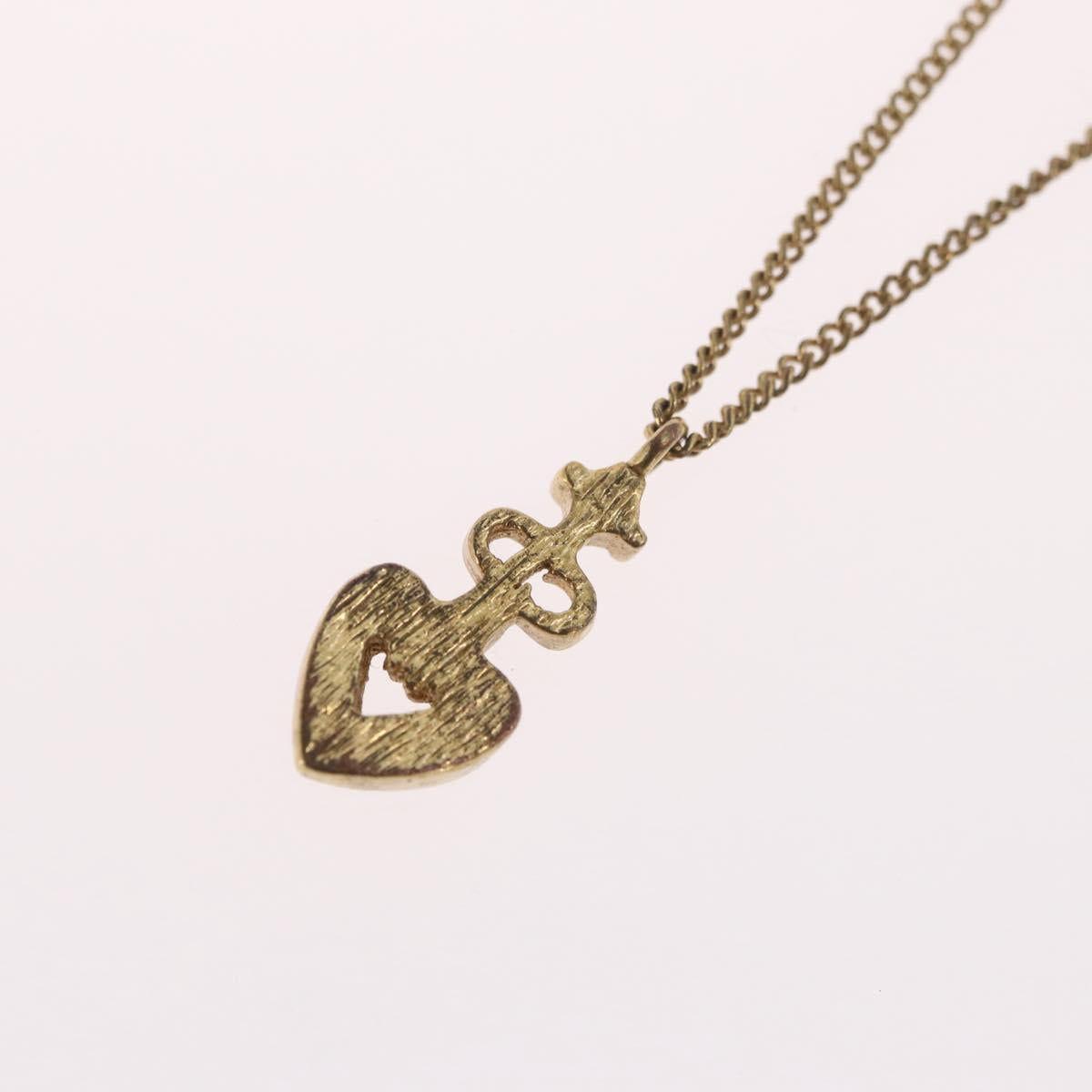 Christian Dior Necklace metal Gold Tone Auth BA11481