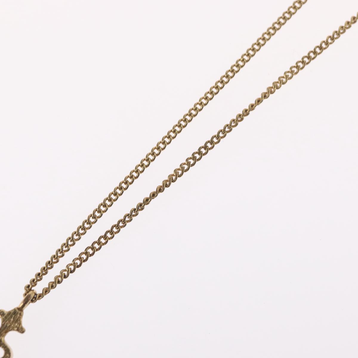 Christian Dior Necklace metal Gold Tone Auth BA11481