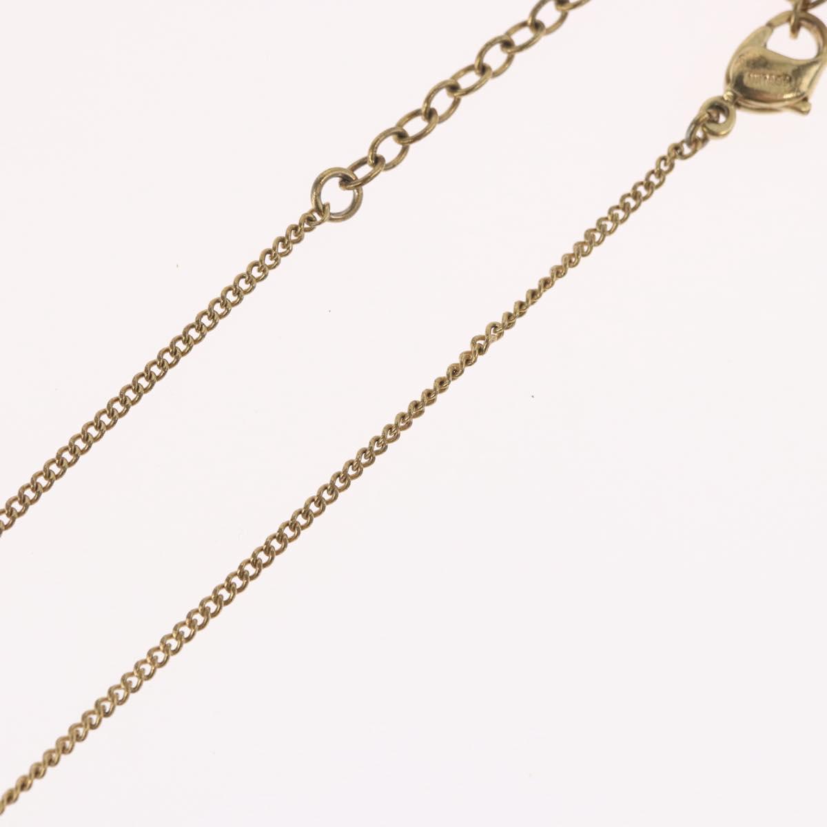 Christian Dior Necklace metal Gold Tone Auth BA11481