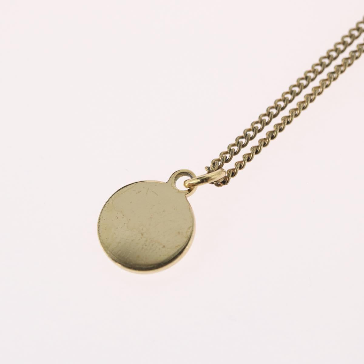 Christian Dior Necklace metal Gold Tone Auth BA11482