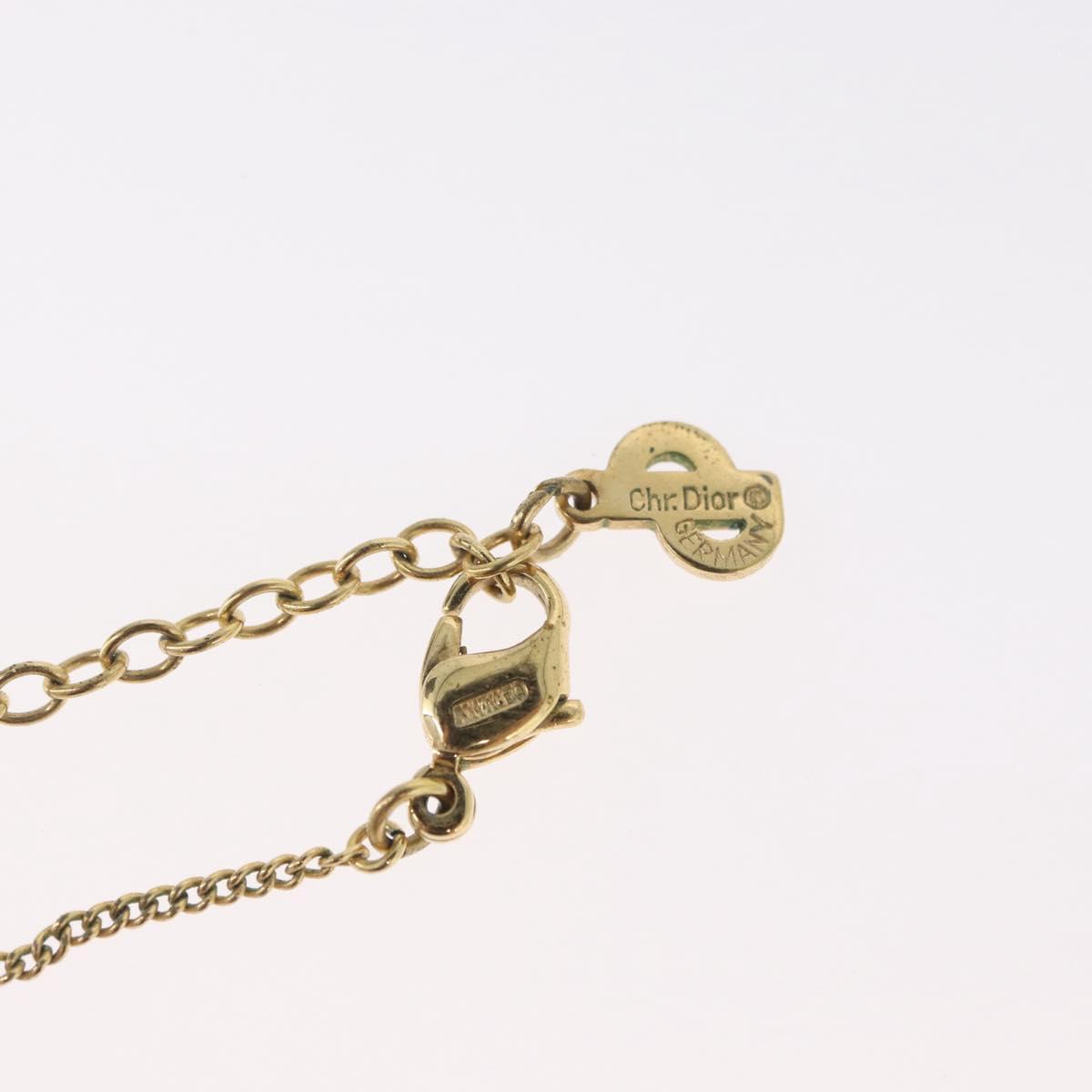 Christian Dior Necklace metal Gold Tone Auth BA11482