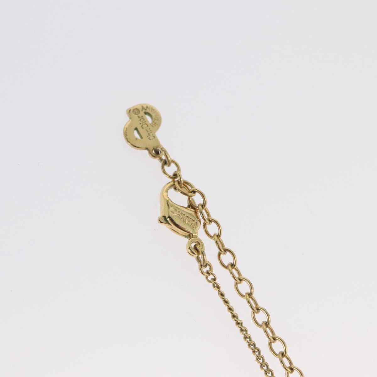 Christian Dior Necklace metal Gold Tone Auth BA11482