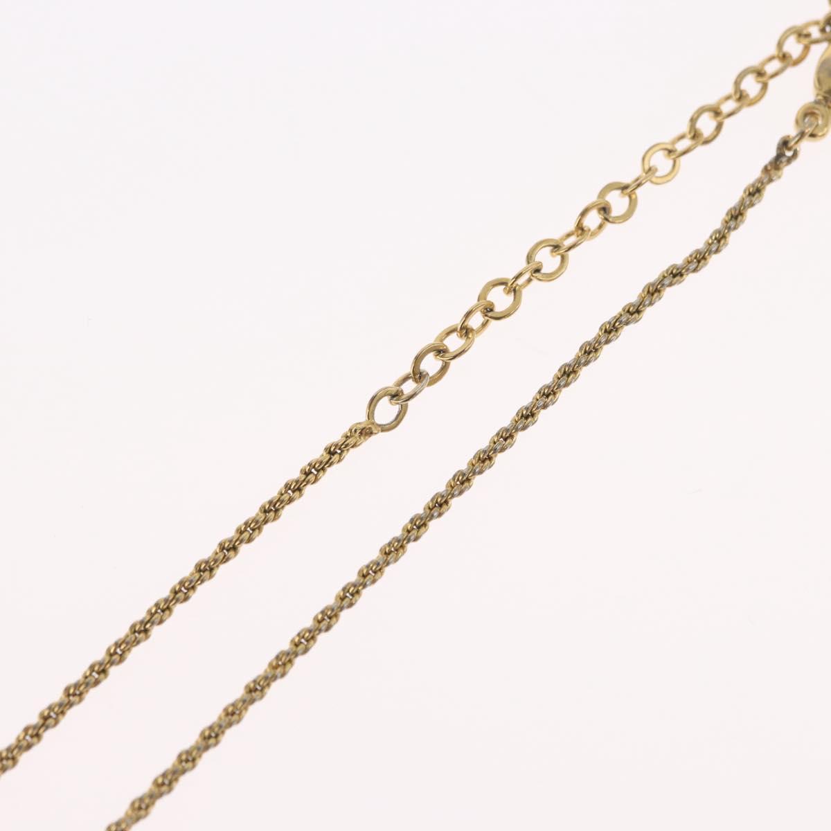 Christian Dior Necklace metal Gold Tone Auth BA11483