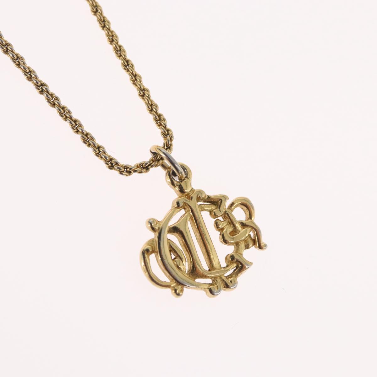 Christian Dior Necklace metal Gold Tone Auth BA11483