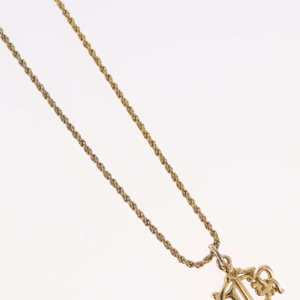 Christian Dior Necklace metal Gold Tone Auth BA11483