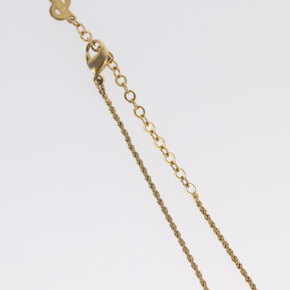 Christian Dior Necklace metal Gold Tone Auth BA11483