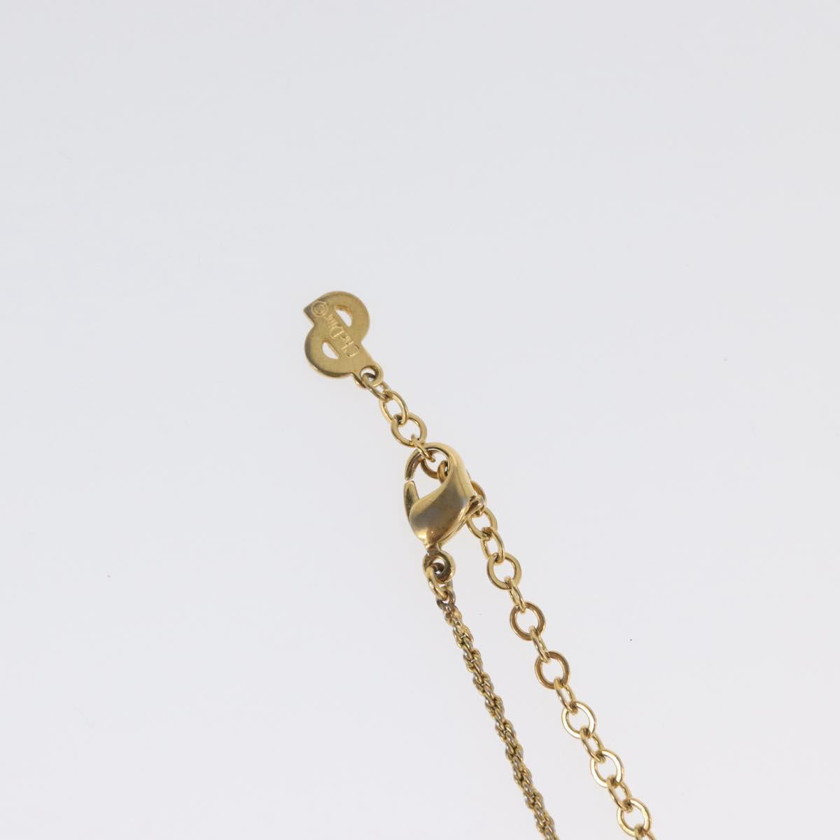 Christian Dior Necklace metal Gold Tone Auth BA11483