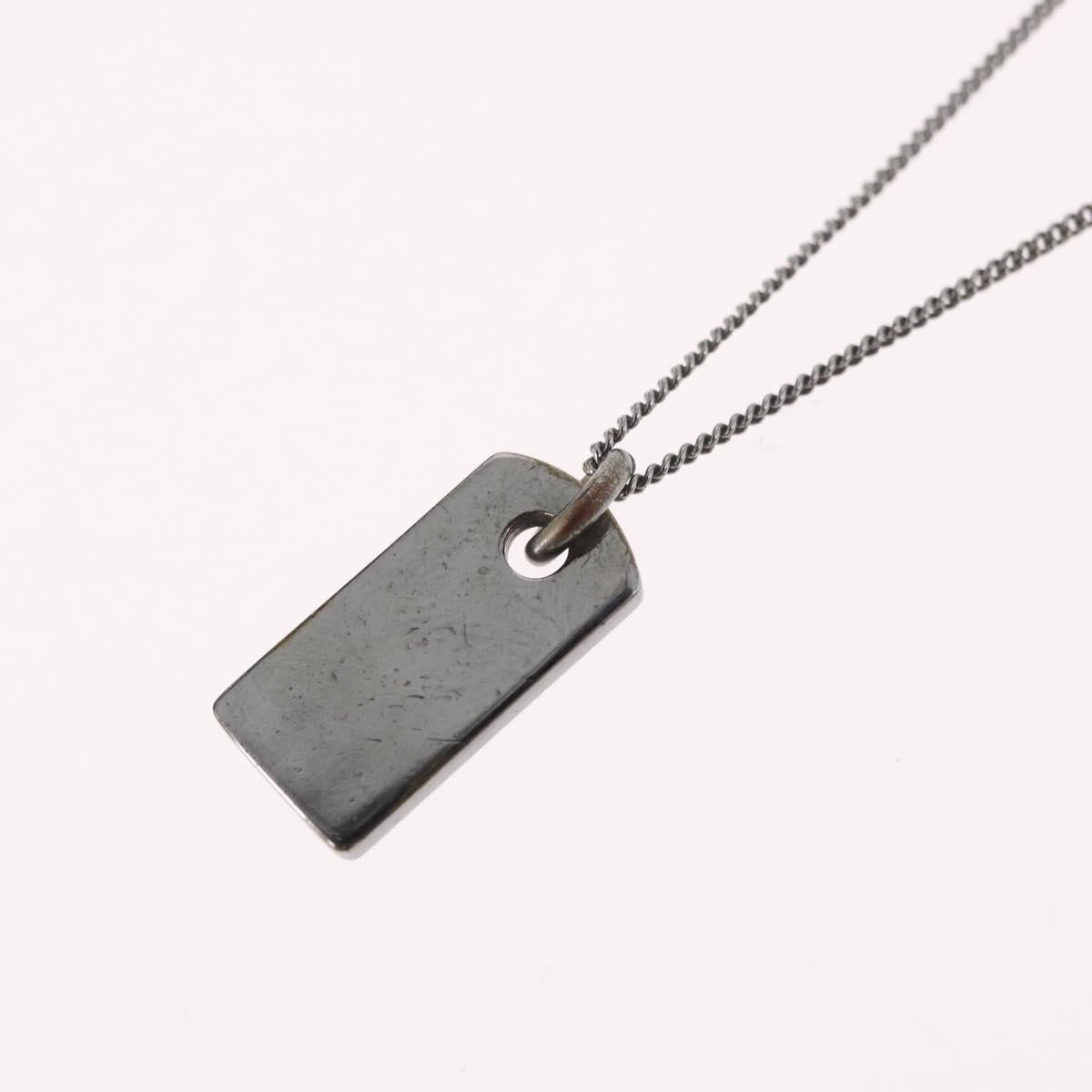 Christian Dior Necklace metal Silver Auth BA11485