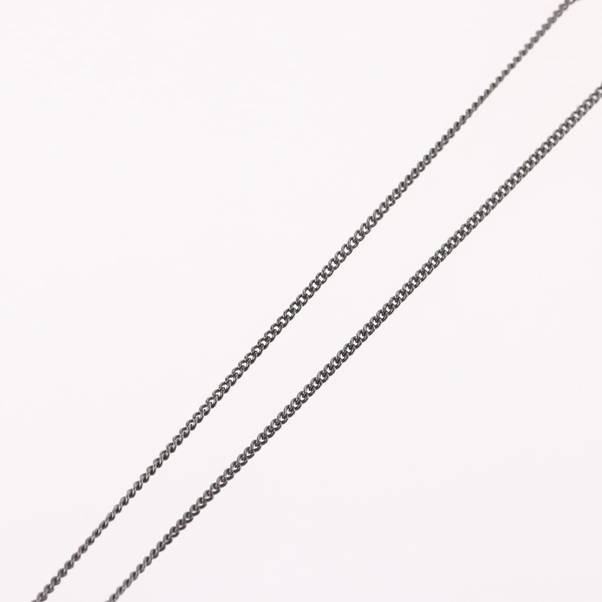 Christian Dior Necklace metal Silver Auth BA11485