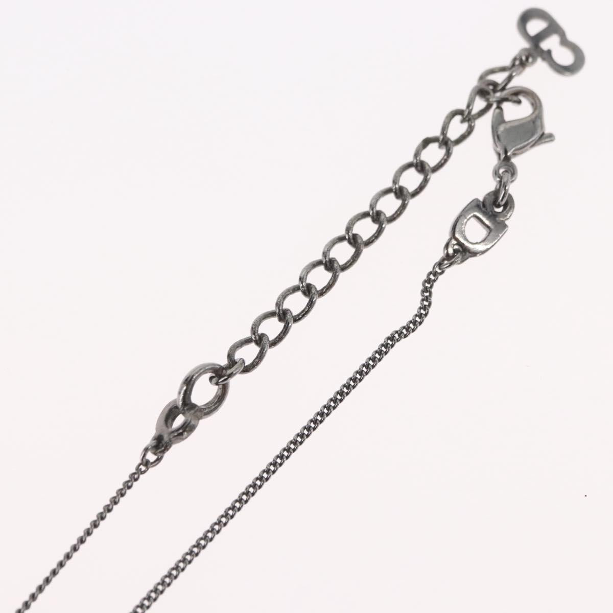 Christian Dior Necklace metal Silver Auth BA11485