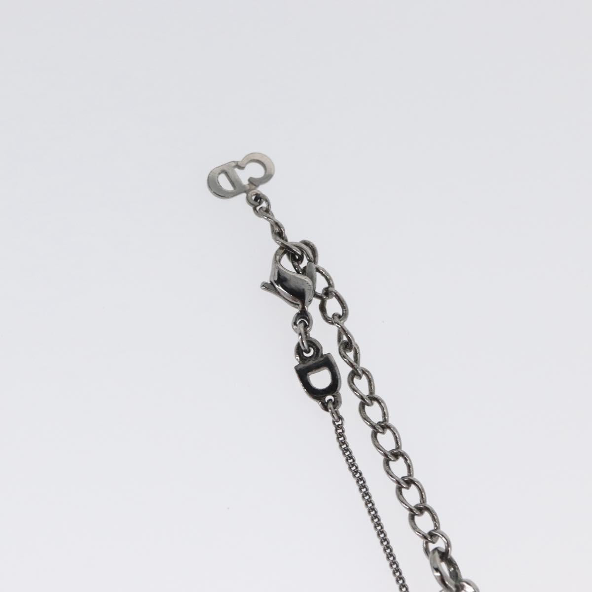 Christian Dior Necklace metal Silver Auth BA11485