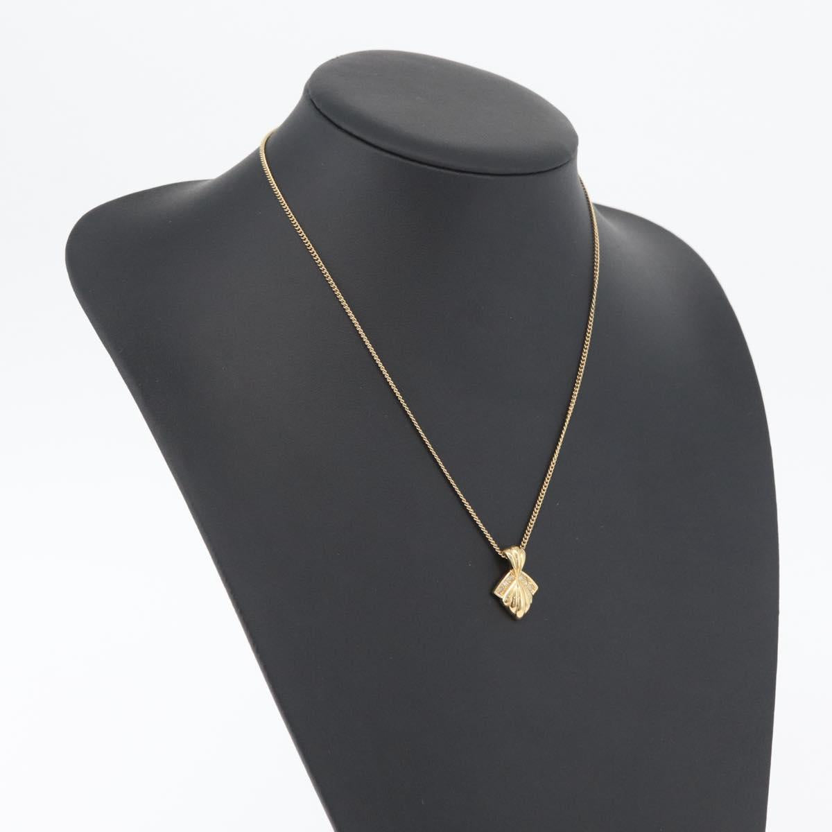 Christian Dior Necklace metal Gold Tone Auth BA11487