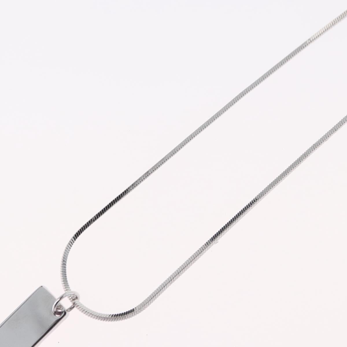 Christian Dior Necklace metal Silver Auth BA11491A