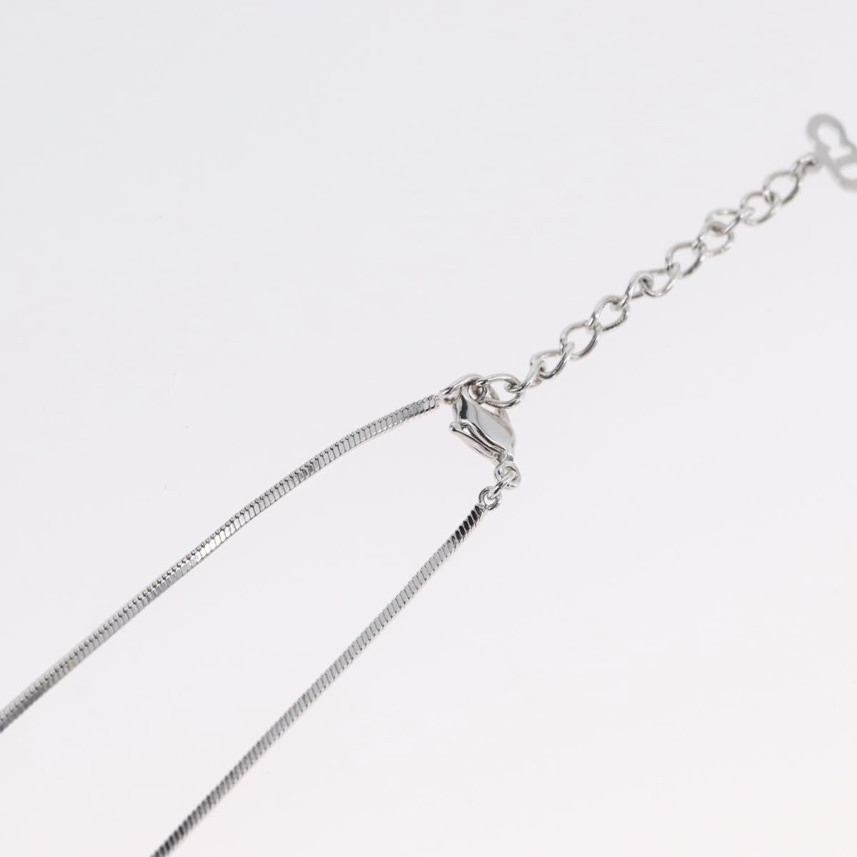 Christian Dior Necklace metal Silver Auth BA11491A